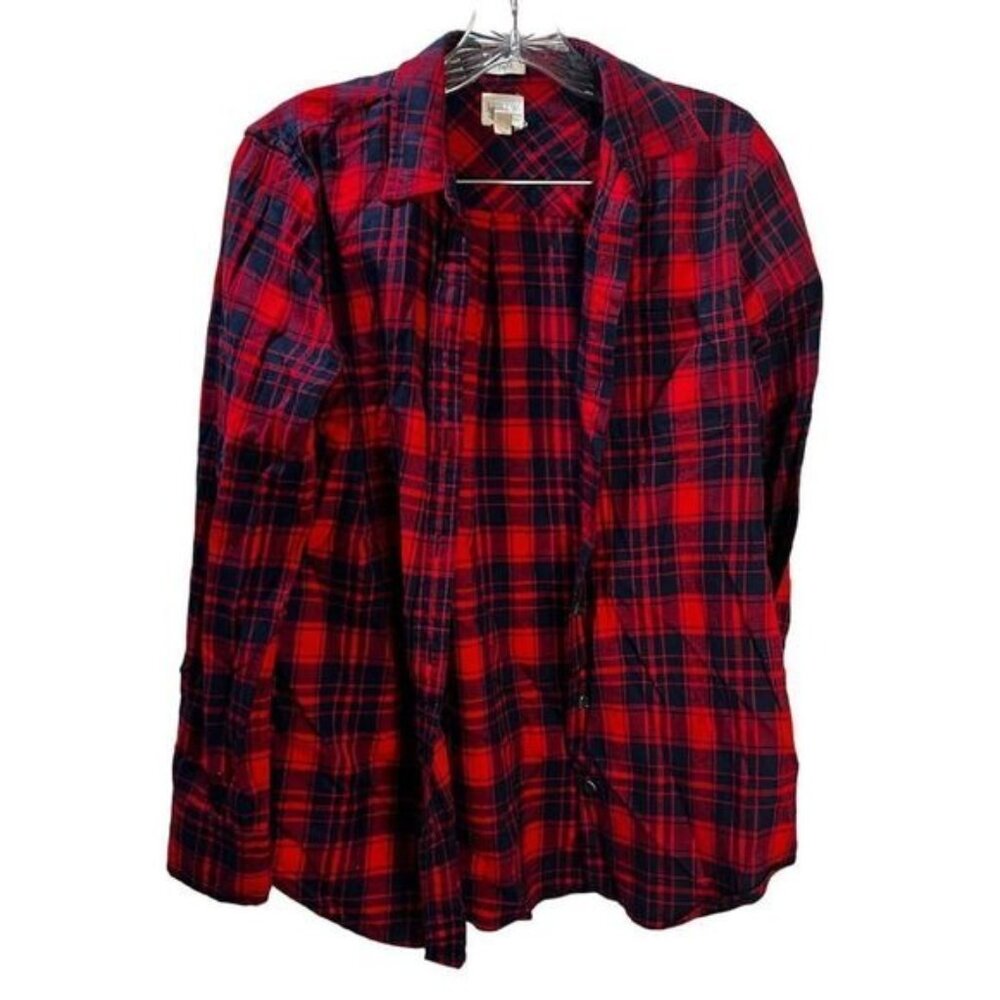 J.Crew Flannel Plaid Casual Button Down XS‎